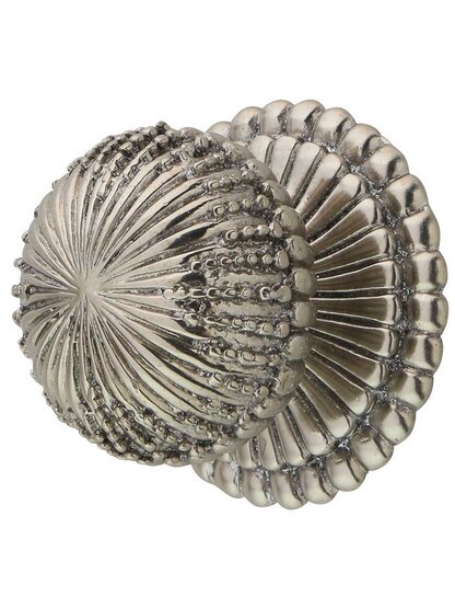 Urchin Cabinet Knob - 1 1/4 inch Diameter in White Brass.